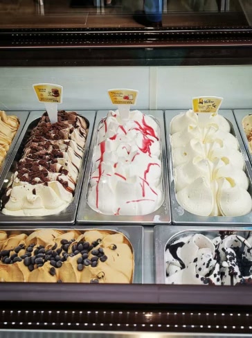 Vitrina de helados artesanos